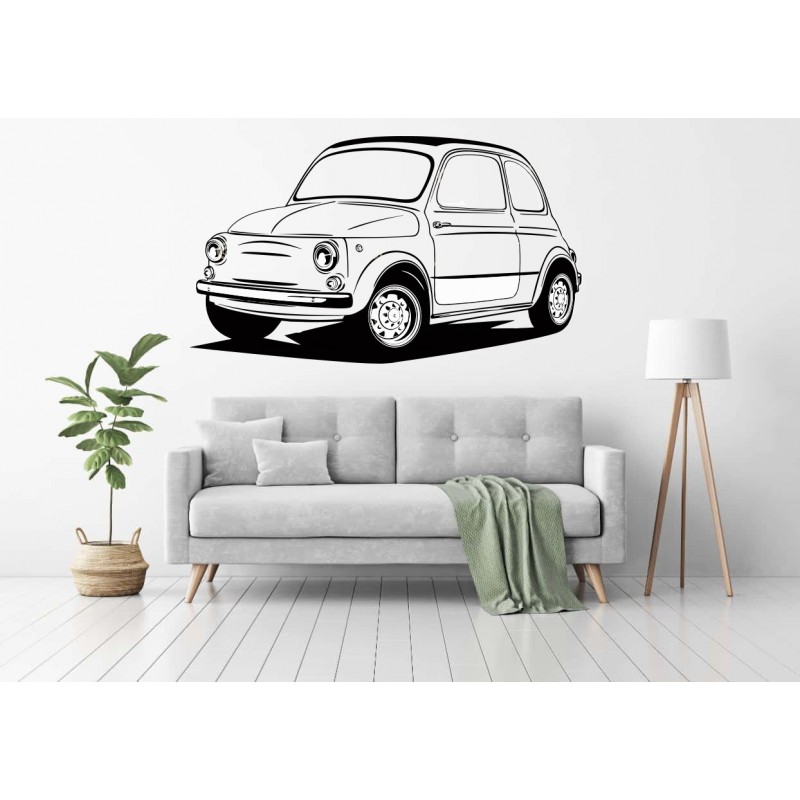 vecchio Fiat 500 decorazione della parete