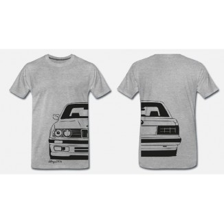 BMW E30 T-Shirt vorne und hinten