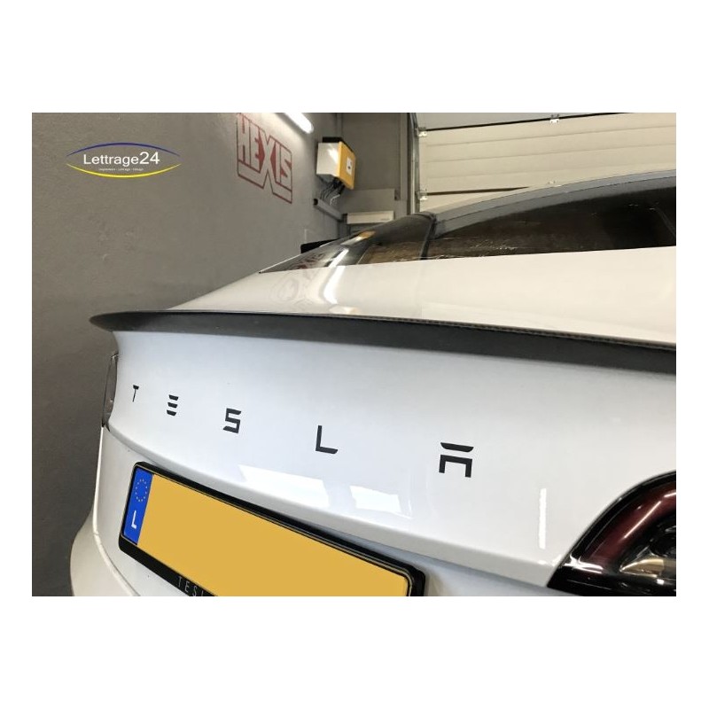 Tesla model 3 back emblem