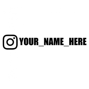 autocollant / sticker/ decal / lettrage instagram avec nom