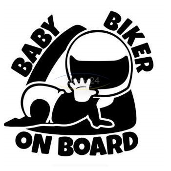 Aufkleber Baby an bord biker Französisch