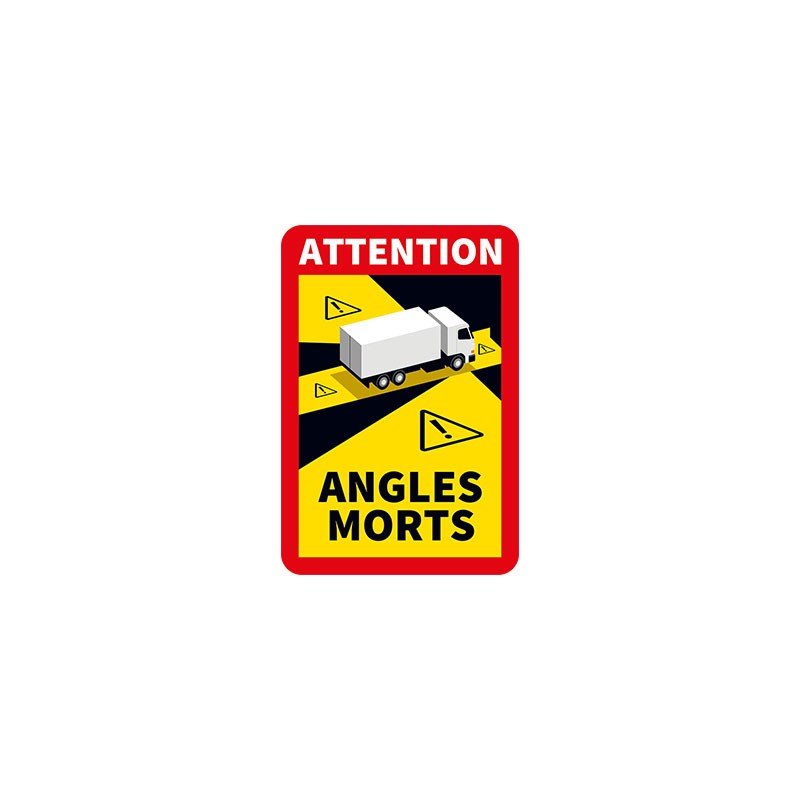 Autocollant Attention Angles Morts