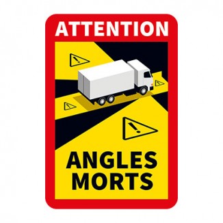 Autocollant Attention Angles Morts