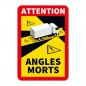 Autocollant Attention Angles Morts